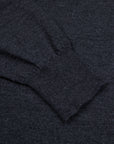 William Lockie x Frans Boone 30 gauge Loro Piana Merino's Crew Neck Charcoal
