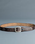 RRL Rasco Tumbled Leather Belt Vintage Black