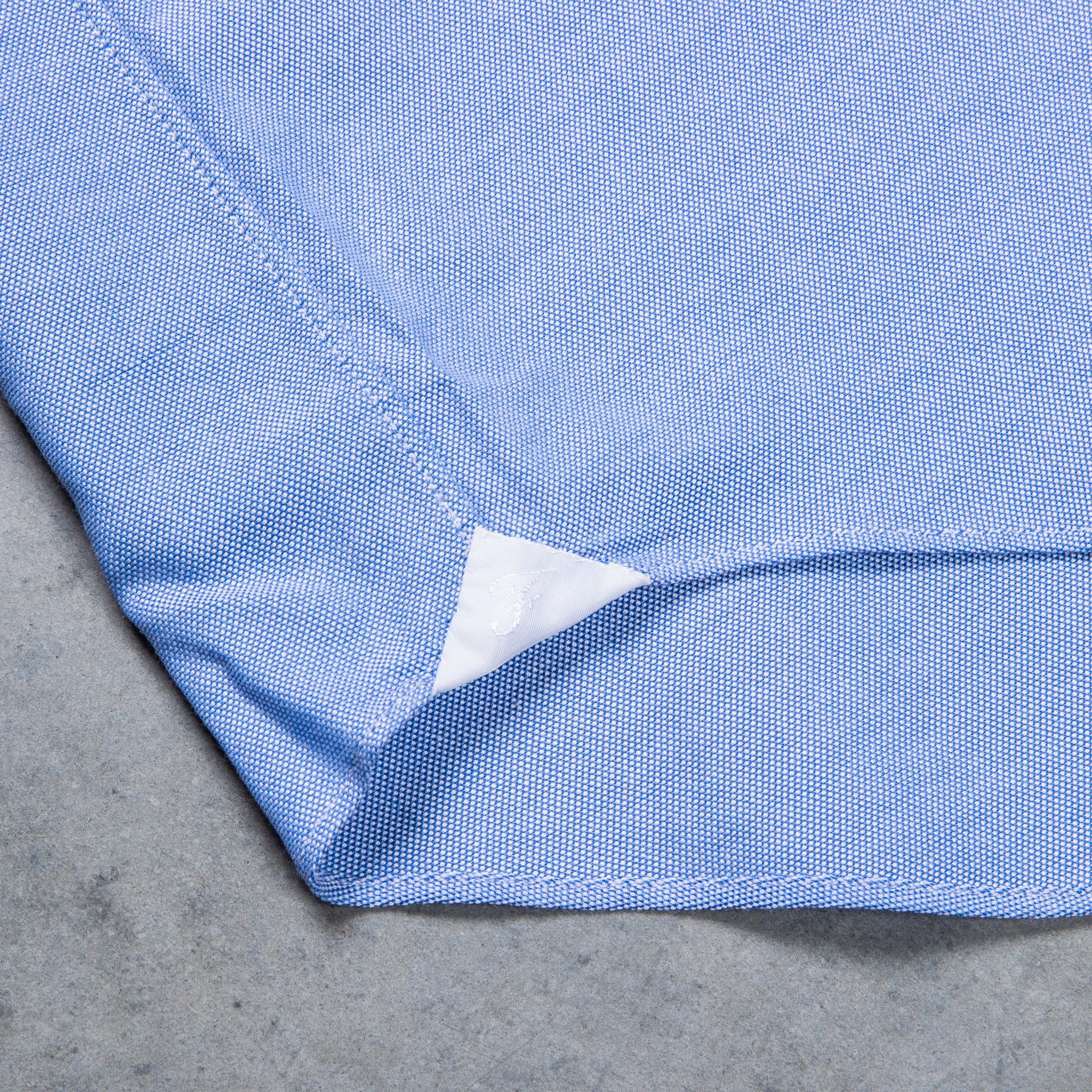 Finamore washed Tokyo Sergio collar shirt oxford blue