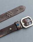RRL Rasco Tumbled Leather Belt Vintage Black