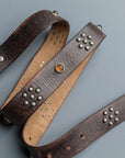 RRL Rasco Tumbled Leather Belt Vintage Black