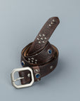 RRL Rasco Tumbled Leather Belt Vintage Black