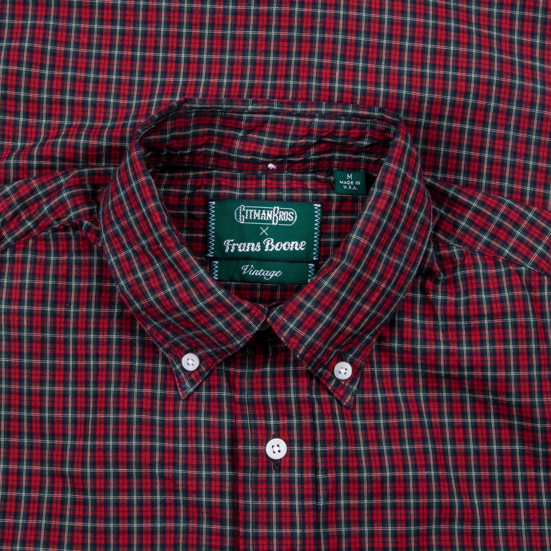 Gitman Vintage x Frans Boone Japanese woven vintage check poplin Red O –  Frans Boone Store