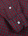 Gitman Vintage x Frans Boone Japanese woven vintage check poplin Red Olive
