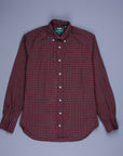 Gitman Vintage x Frans Boone Japanese woven vintage check poplin Red Olive