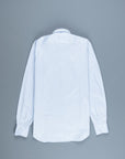 Finamore Napoli Shirt Simone Collar Sea Island Light Blue Twill