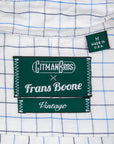 Gitman Vintage x Frans Boone Japanese woven twill tattersal Blue Black