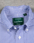 Gitman Vintage x Frans Boone Japanese woven stripe medium Blue