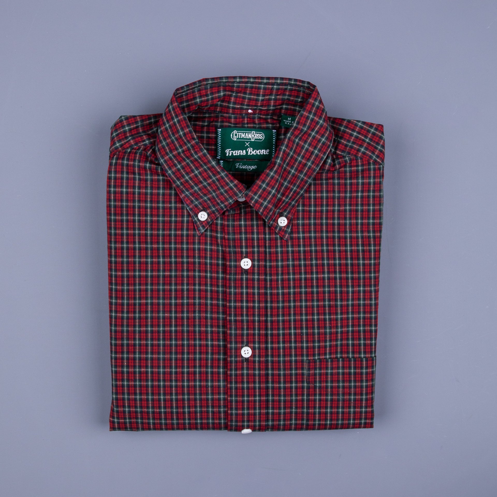 Gitman Vintage x Frans Boone Japanese woven vintage check poplin Red O Frans Boone Store Gitman Vintage x Frans Boone Japanese woven vintage check poplin Red O Frans Boone Store