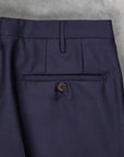 Rota Pantaloni High Rise Regular Fit Wool Gabardine Navy blue