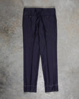 Rota Pantaloni High Rise Regular Fit Wool Gabardine Navy blue