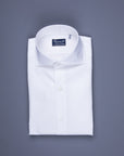 Finamore Milano shirt Eduardo collar Alumo Castello oxford white