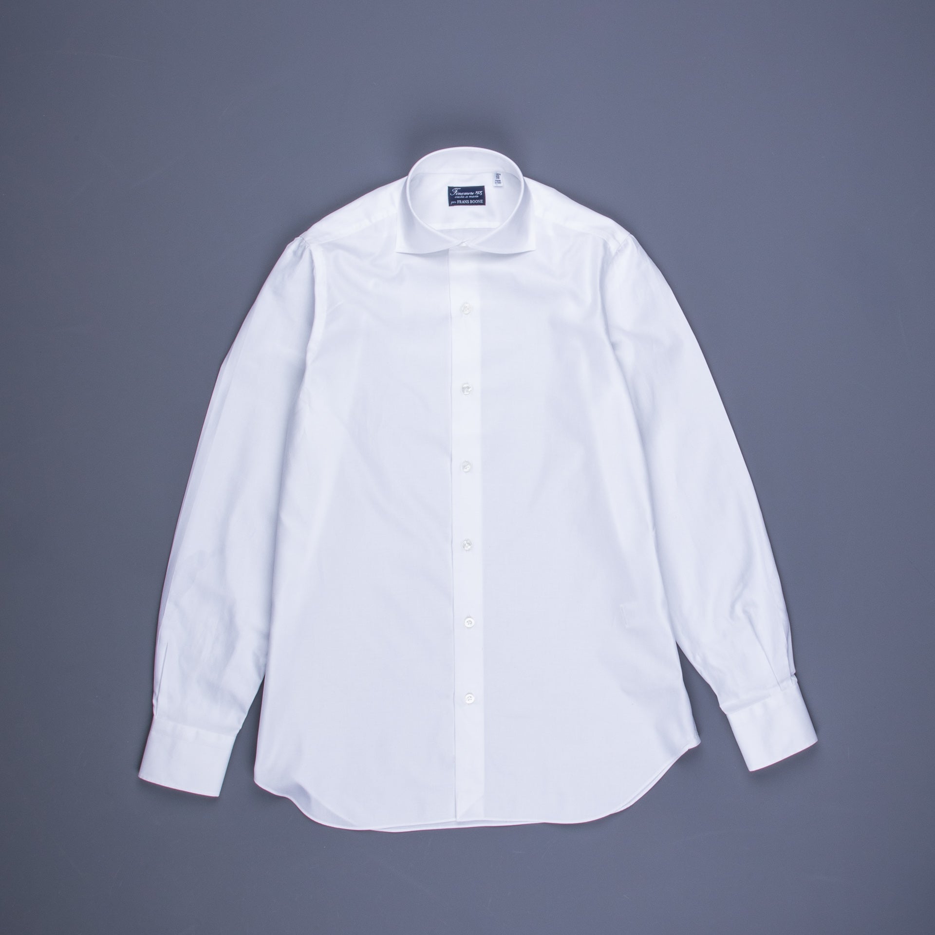 Finamore Napoli Shirt Eduardo Collar Alumo Castello Oxford White