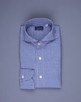 Finamore Gaeta Fit Collo Sergio Piccolo Quadretto Blu Rosso
