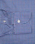 Finamore Gaeta Fit Collo Sergio Piccolo Quadretto Blu Rosso