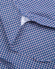 Finamore Gaeta Fit Collo Sergio Piccolo Quadretto Blu Rosso