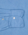 Finamore Gaeta Fit Collo Sergio Chambray Blu Chiaro