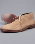 Alden chukka in unlined dark tan suede