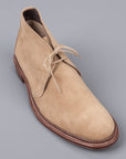 Alden chukka in unlined dark tan suede