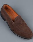 Alden Mocha kid suede loafer on flex sole