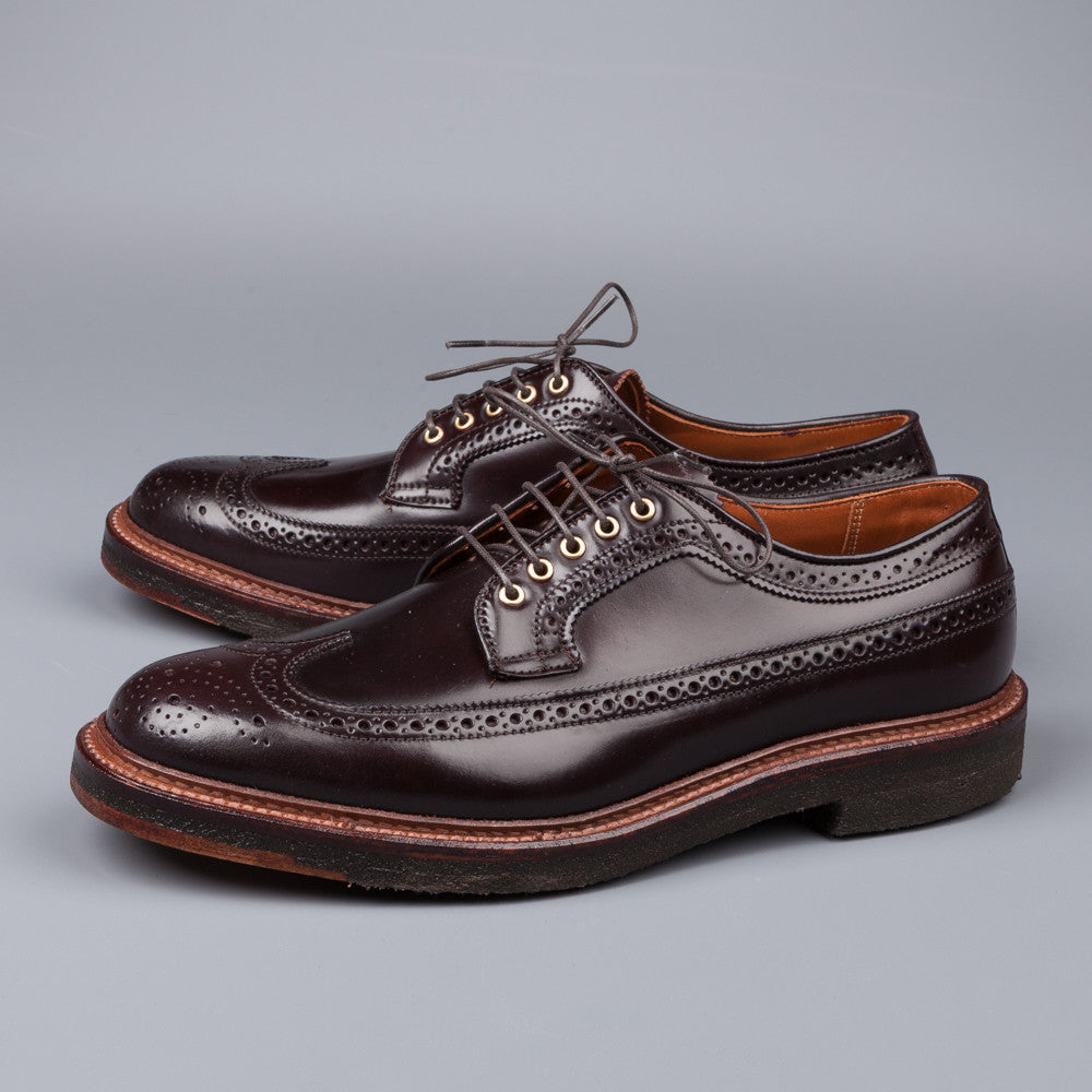 Alden color 8 long wing blucher on Crepe