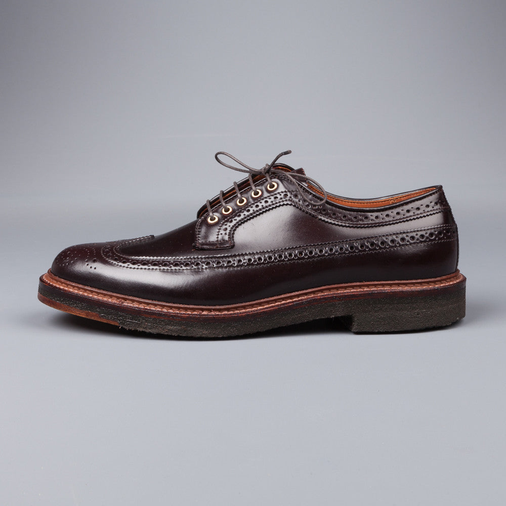 Alden color 8 long wing blucher on Crepe