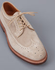 Alden Milkshake suede longwing blucher