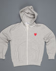 Comme des Garçons PLAY Zip hooded sweatshirt grey