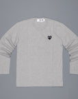 Comme des Garçons PLAY Longsleeve Tee Black Heart Grey melange