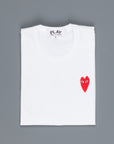 Comme des Garçons PLAY Woman T-shirt Long Red heart White
