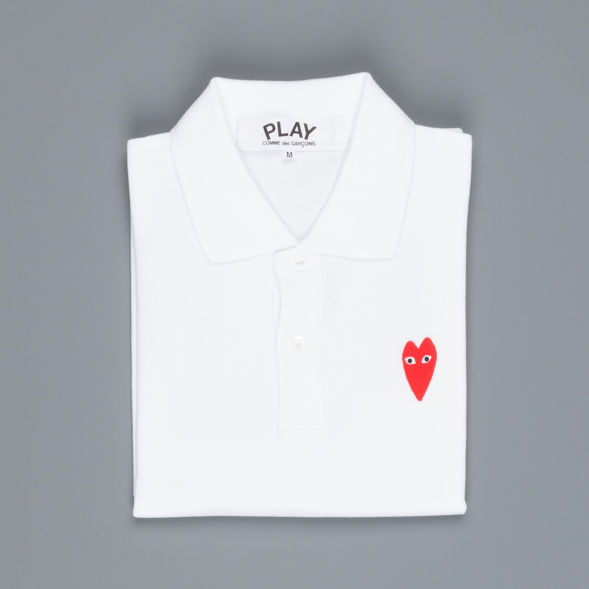 Comme des Garçons PLAY polo shirt long heart White