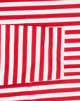 Comme des Garçons PLAY Woman striped tee red heart Red-White