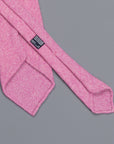 Drake's Cashmere Tie untipped & Pocket Square Match light pink melange
