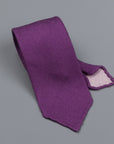 Drake's untipped tie wool/cashmere/silk blend violet