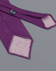 Drake's untipped tie wool/cashmere/silk blend violet