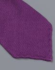 Drake's untipped tie wool/cashmere/silk blend violet