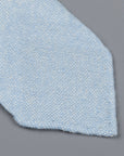 Drake's Cashmere Tie untipped & Pocket Square Match sky blue melange