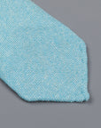 Drake's Cashmere Tie untipped turquoise melange