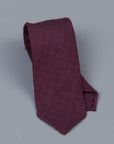 Drakes untipped basketweave tie in shantung silk burgundy