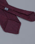 Drakes untipped basketweave tie in shantung silk burgundy