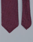 Drakes untipped basketweave tie in shantung silk burgundy