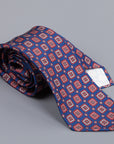 Finamore cravatta sette pieghe blue print