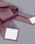 Finamore cravatta sette pieghe red print