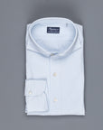 Finamore Gaeta Shirt Sergio Collar Blue Pencil Stripe