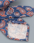 Finamore Wool Silk paisley tie marrone