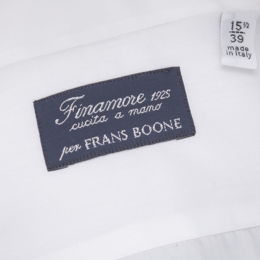 Finamore Milano Esclusiva shirt white poplin eduardo collar