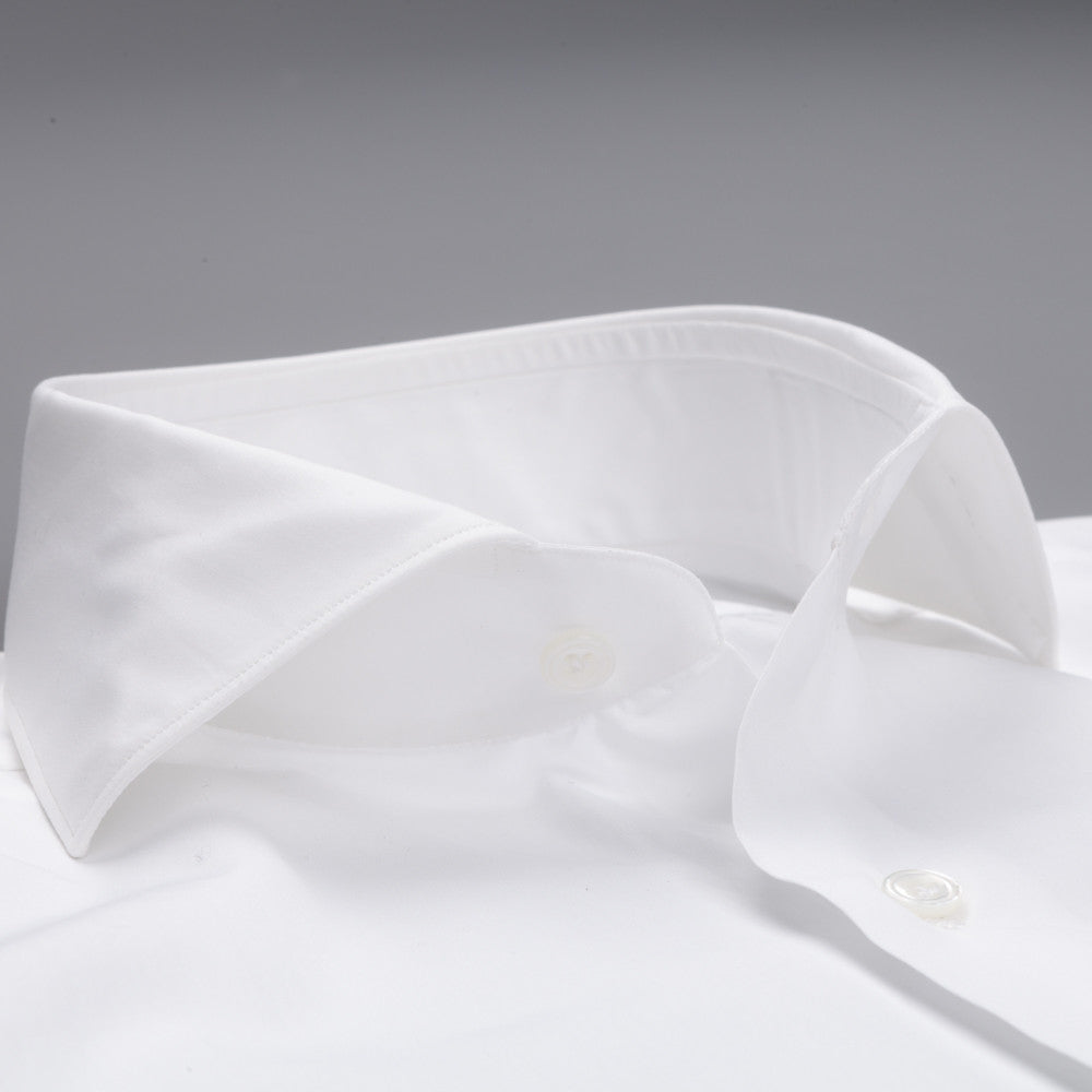 Finamore Milano Esclusiva shirt white poplin eduardo collar