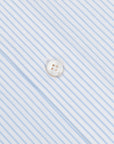 Finamore Gaeta Shirt Sergio Collar Blue Pencil Stripe
