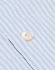 Finamore Tokyo shirt Sergio collar seersucker blue white stripe
