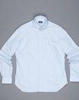 Finamore Gaeta shirt Sergio collar brushed oxford blue